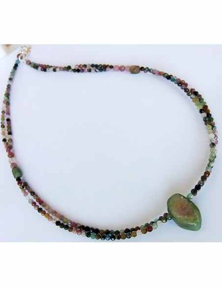Collier Tourmaline pasteque