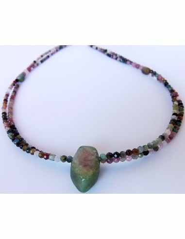 Collier Tourmaline pasteque