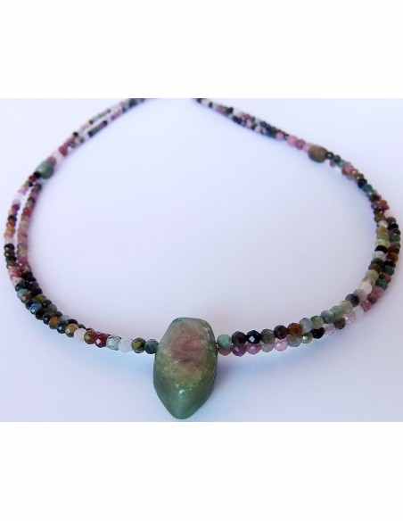 Collier Tourmaline pasteque