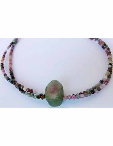 Collier Tourmaline pasteque