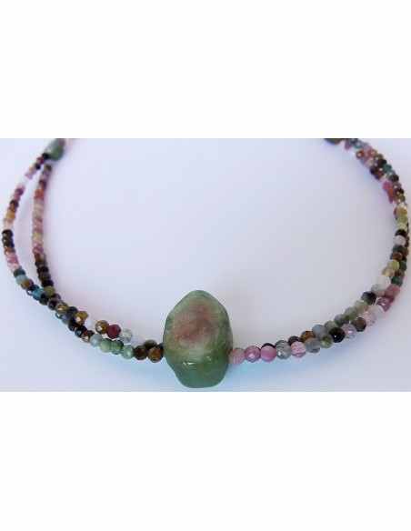 Collier Tourmaline pasteque