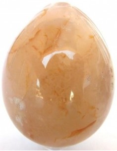 Oeuf calcedoine rose 47mm 2