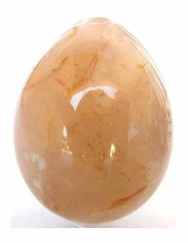 Oeuf calcedoine rose 47mm