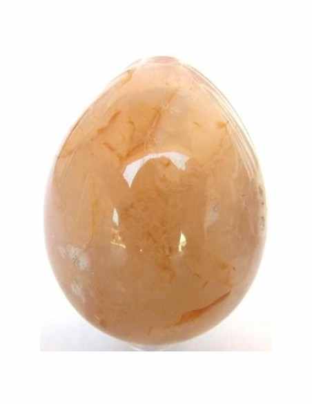 Oeuf calcedoine rose 47mm