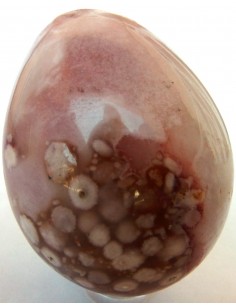 Oeuf calcedoine rose 57 a 60mm