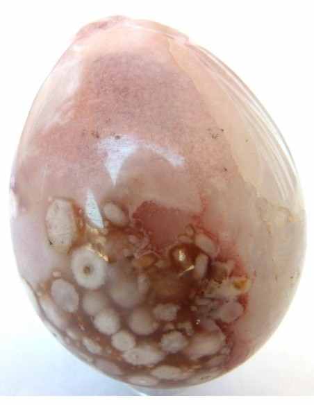 Oeuf calcedoine rose 57 a 60mm