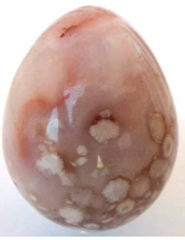 Oeuf calcedoine rose 57 a 60mm