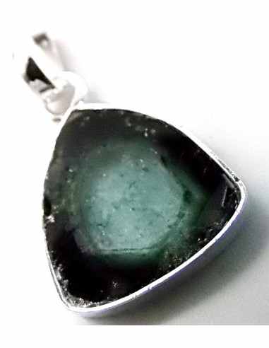 Pendentif tourmaline bleue et verte