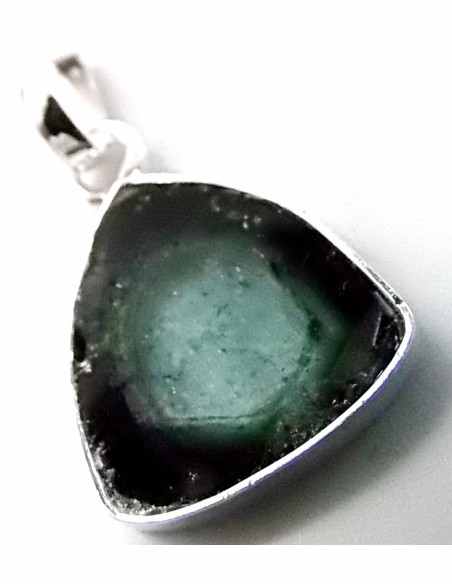 Pendentif tourmaline bleue et verte