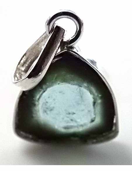 Pendentif tourmaline bleue et verte