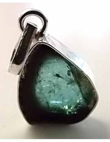 Pendentif tourmaline bleue et verte