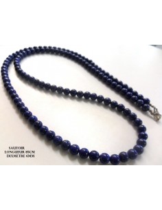 Collier Lapis lazuli sautoir 6mm