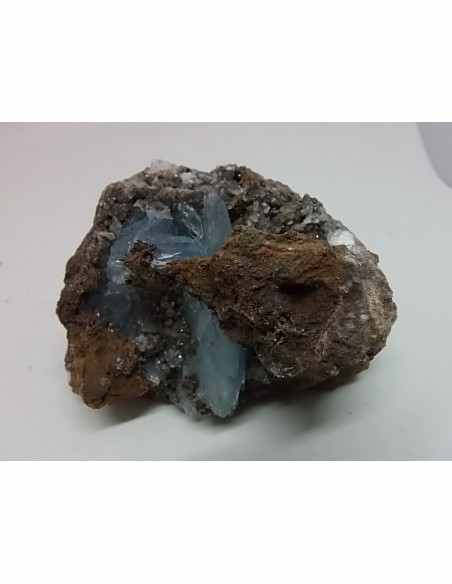 Baryte, barytine bleue cristal