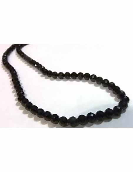 Collier Spinelle noire 47mm