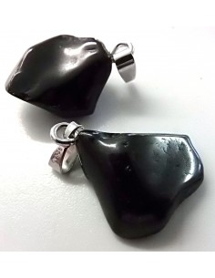 Spinelle noire percé pendentif 2