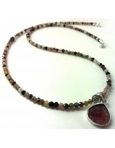 Tourmaline pasteque collier 2