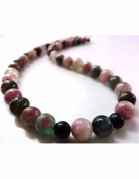 Tourmaline melon d'eau collier
