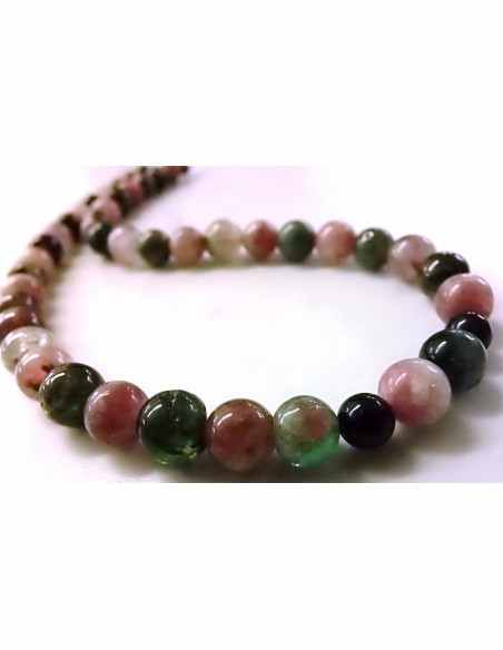Tourmaline melon d'eau collier