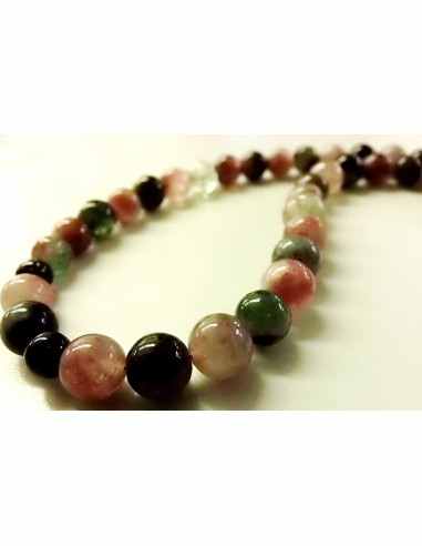 Tourmaline melon d'eau collier
