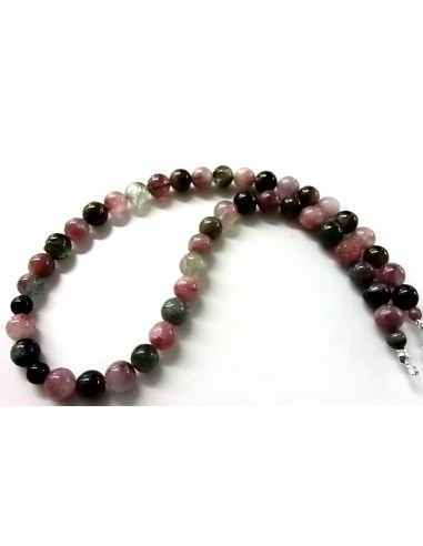 Tourmaline melon d'eau collier