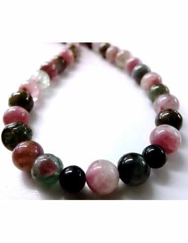 Tourmaline melon d'eau collier