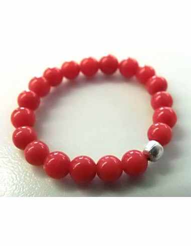 Anneau Corail rouge 4mm
