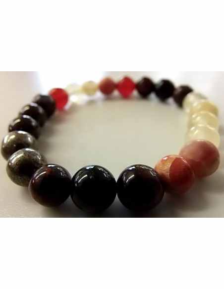 Bracelet chakra sacre, chakra racine 8mm