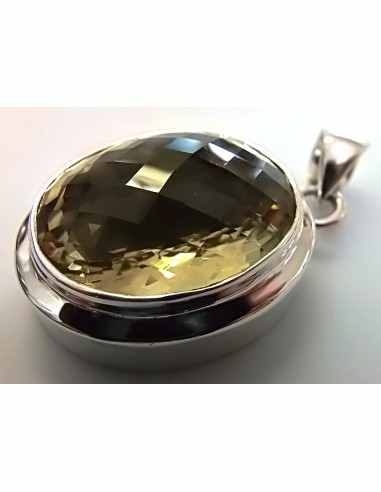 Pendentif Topaze dore