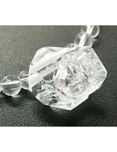 Diamant d'Herkimer quartz collier