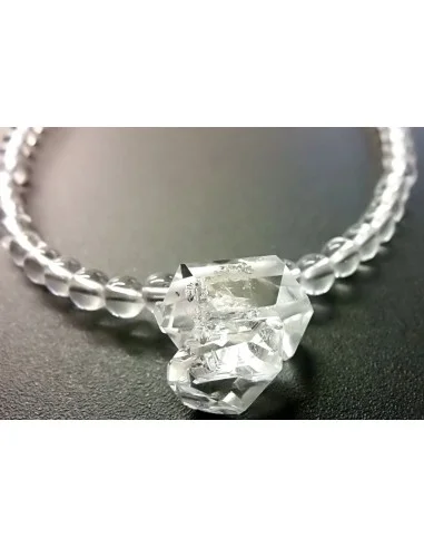 Diamant d'Herkimer quartz collier