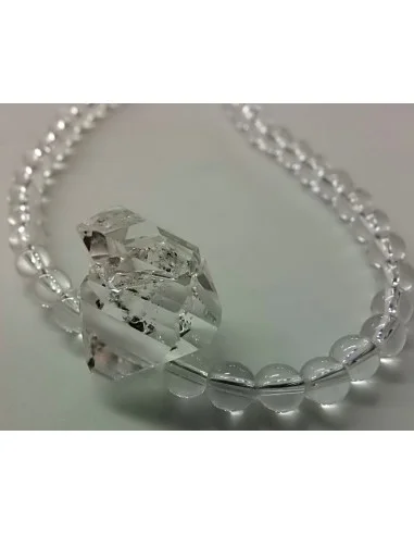 Diamant d'Herkimer quartz collier