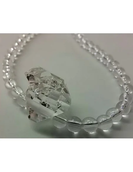 Diamant d'Herkimer quartz collier