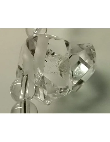 Diamant d'Herkimer quartz collier