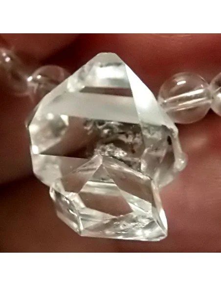 Diamant d'Herkimer quartz collier