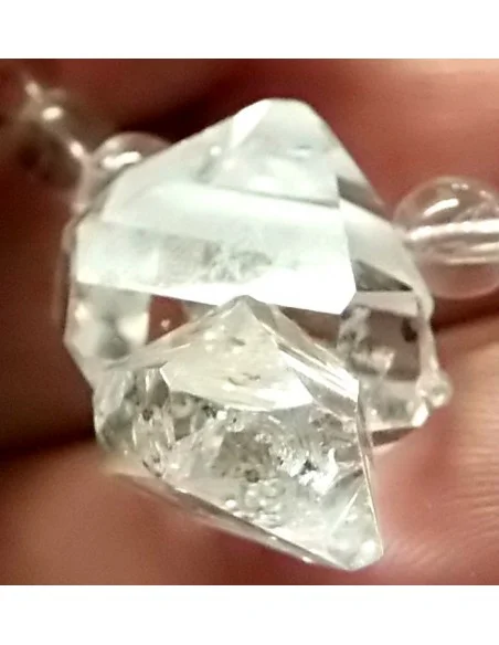 Diamant d'Herkimer quartz collier