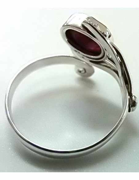 Bague reglable pierres montees en argent Bague reglable pierres montees en argent