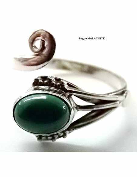 Bague reglable pierres montees en argent Bague reglable pierres montees en argent