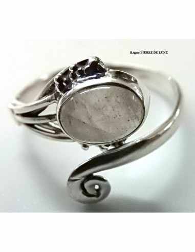 Bague reglable pierres montees en argent