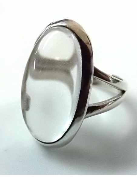 Bague quartz argent