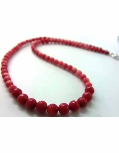 Corail rouge 5 et 6mm collier