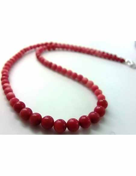 Corail rouge 5 et 6mm collier Corail rouge 5 et 6mm collier
