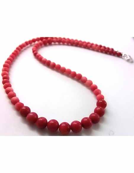 Corail rouge 5 et 6mm collier Corail rouge 5 et 6mm collier