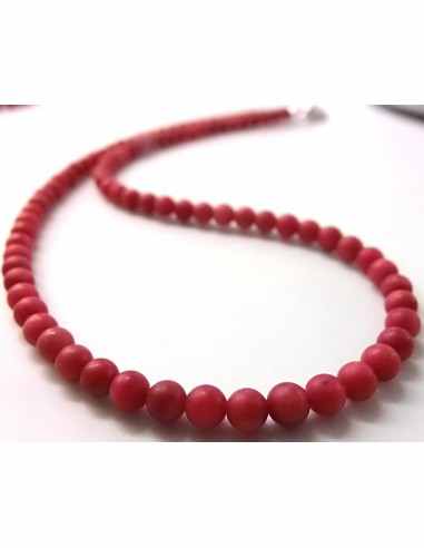 Corail rouge 5mm collier