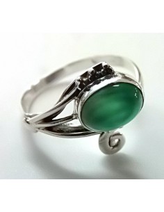 Bague reglable pierres montees en argent