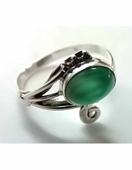 Bague reglable pierres montees en argent Bague reglable pierres montees en argent