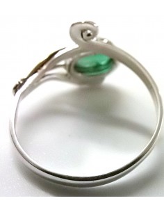 Bague reglable pierres montees en argent 2