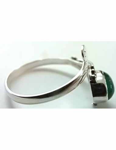 Bague reglable pierres montees en argent