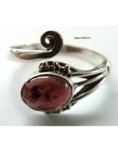 Bague reglable pierres montees en argent