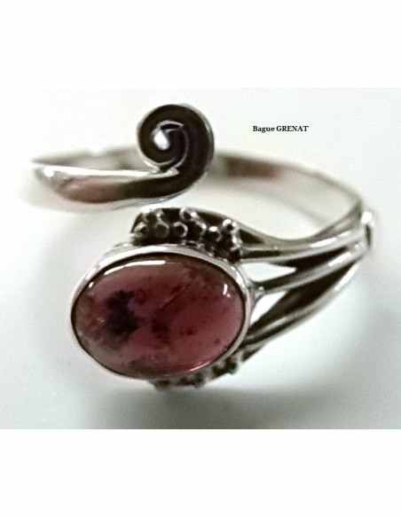 Bague reglable pierres montees en argent Bague reglable pierres montees en argent