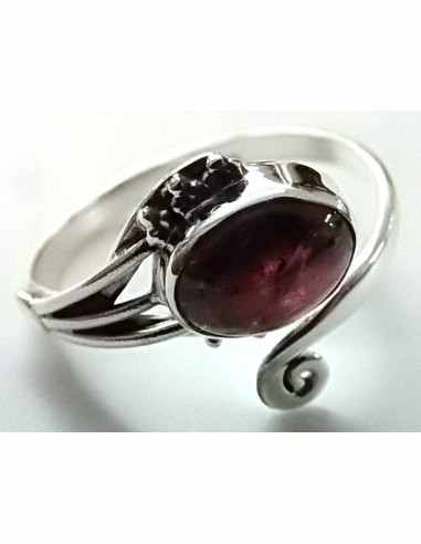 Bague reglable pierres montees en argent
